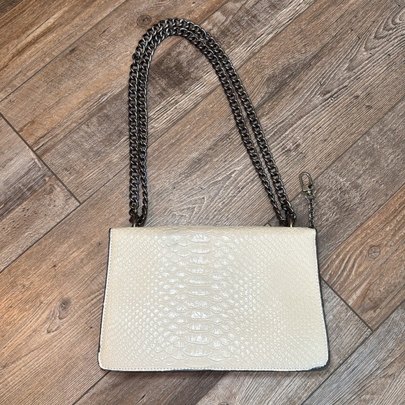 Leather Snake Skin Shoulder Bag Chain Purse - Picture 6 of 7
